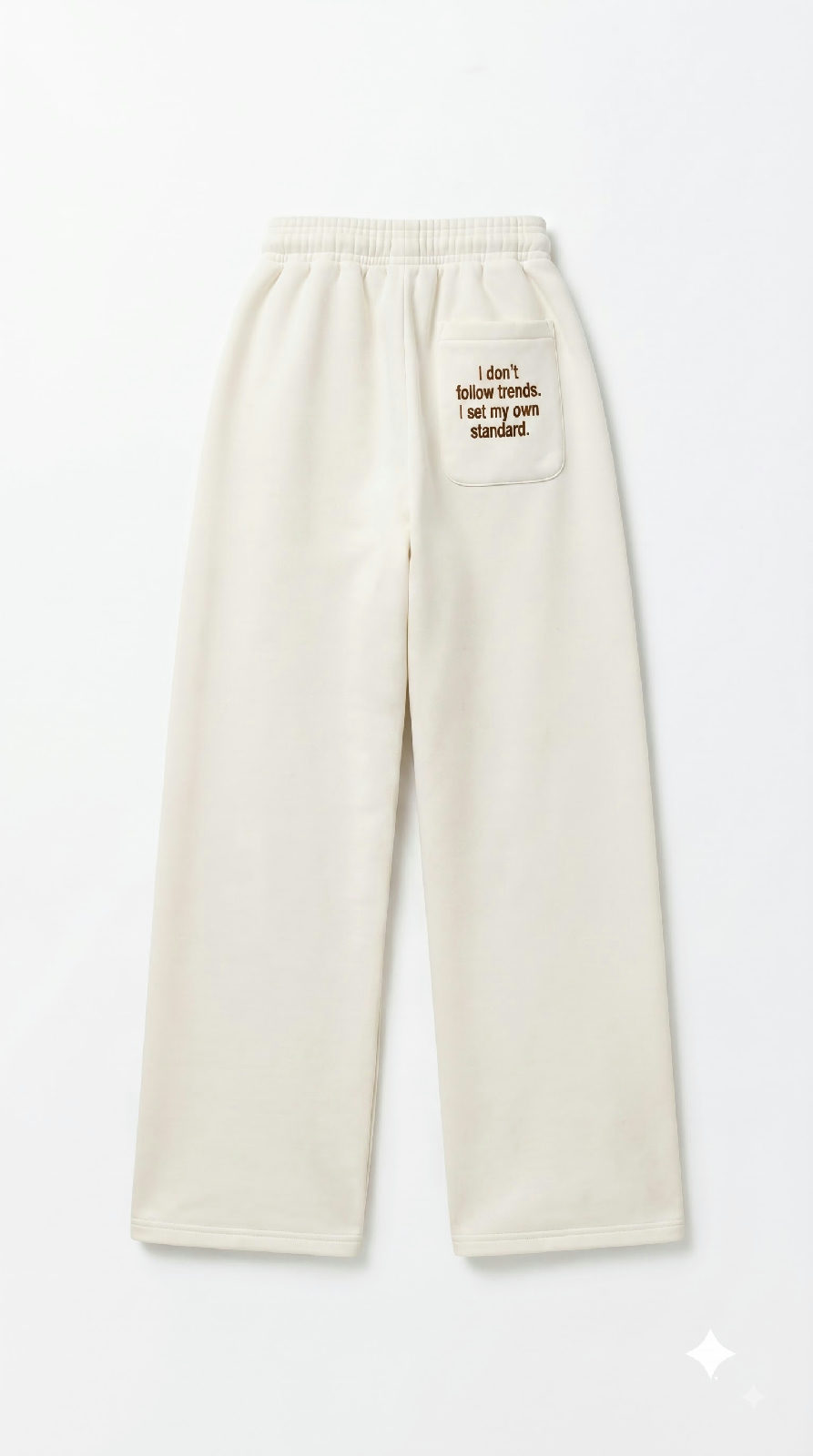 DAPPERR DRIFT - Off White Wide-Leg Sweatpants