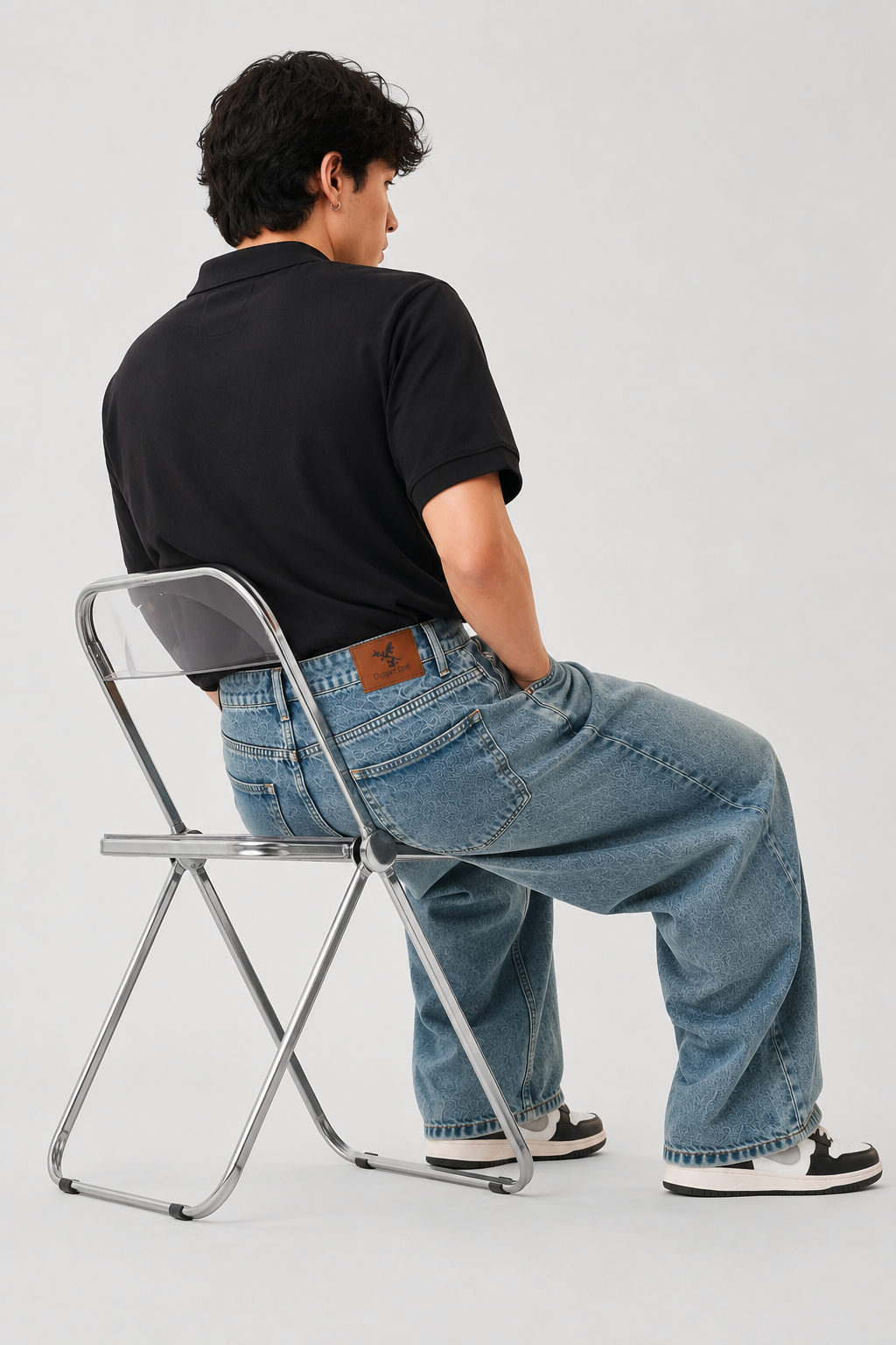 Dapperr Drift Vintage Wash Baggy Jeans - View 2