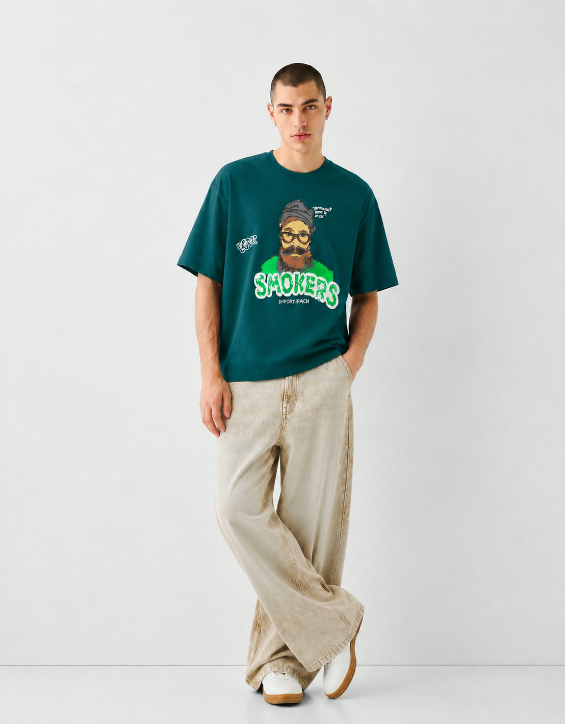 Smokers Graphic Oversized T-Shirt - View 2