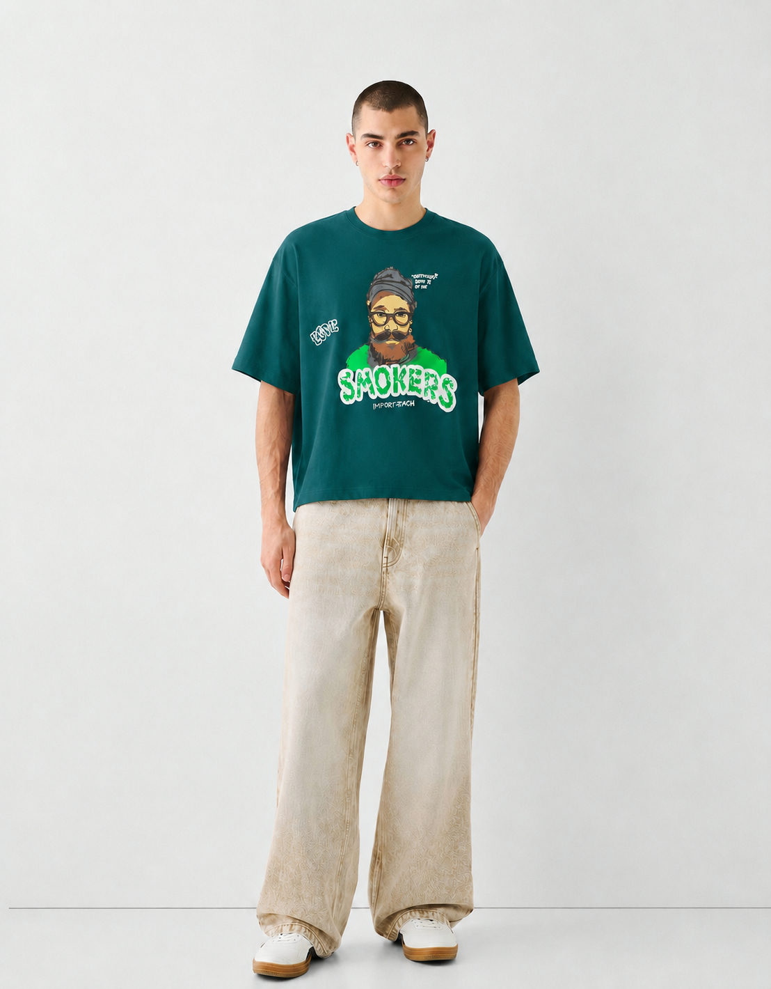 Smokers Graphic Oversized T-Shirt - View 4