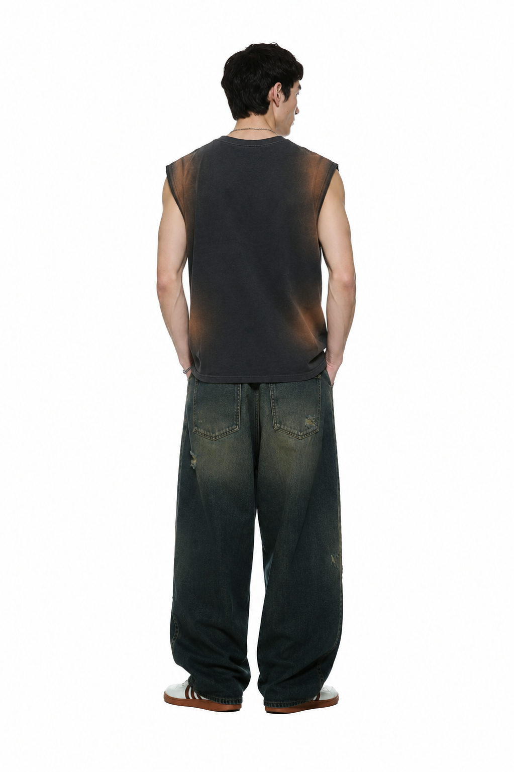 Dust Fade Oversized Muscle Tank - View 2