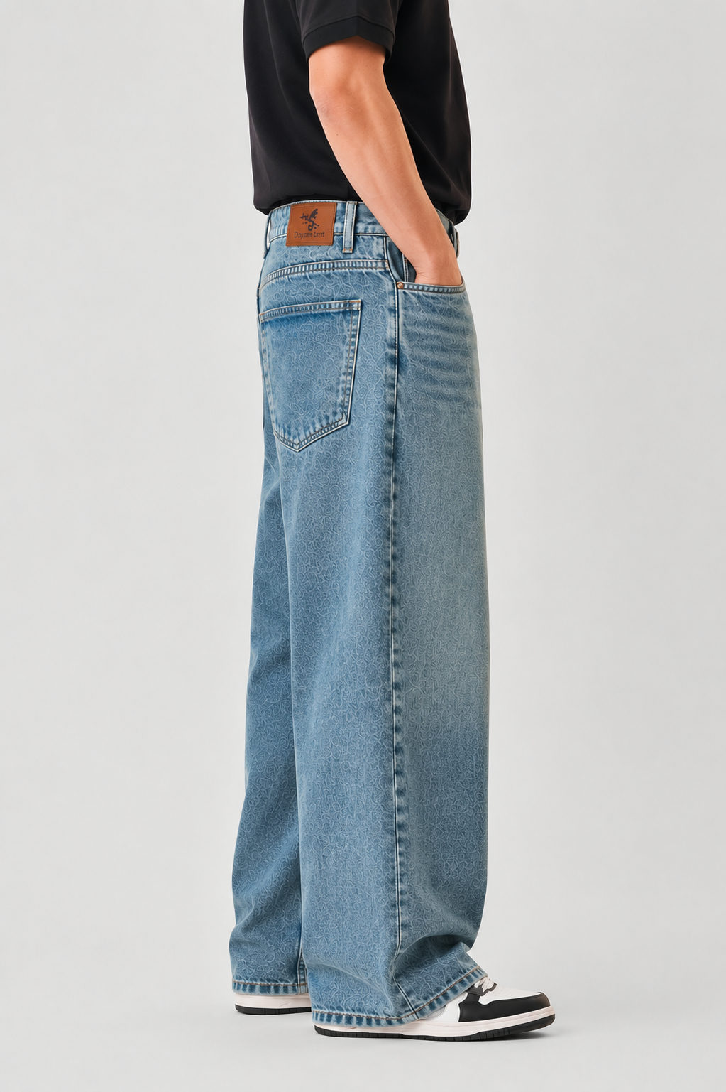 Dapperr Drift Vintage Wash Baggy Jeans - View 4
