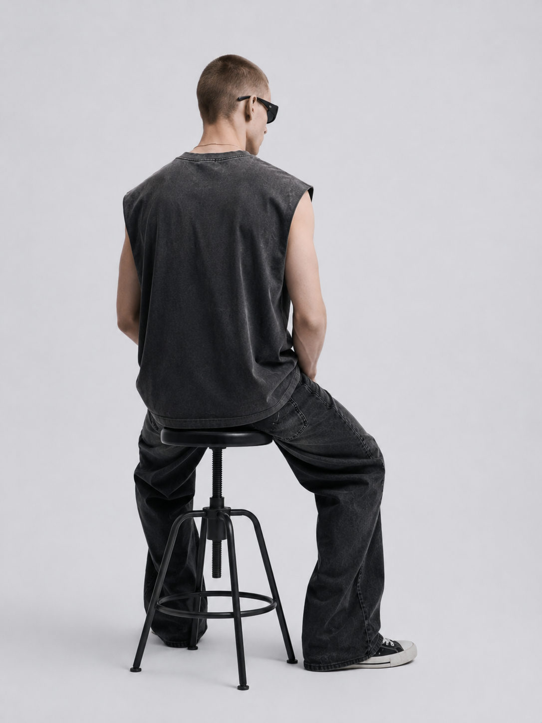 240 GSM French Terry Oversized Tank Top - View 2