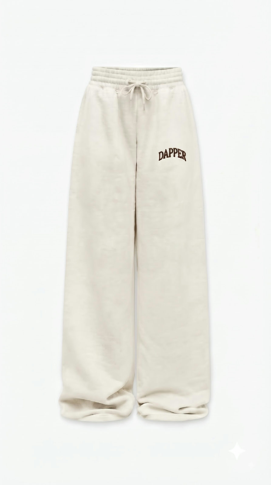 DAPPERR DRIFT - Off White Wide-Leg Sweatpants - View 2