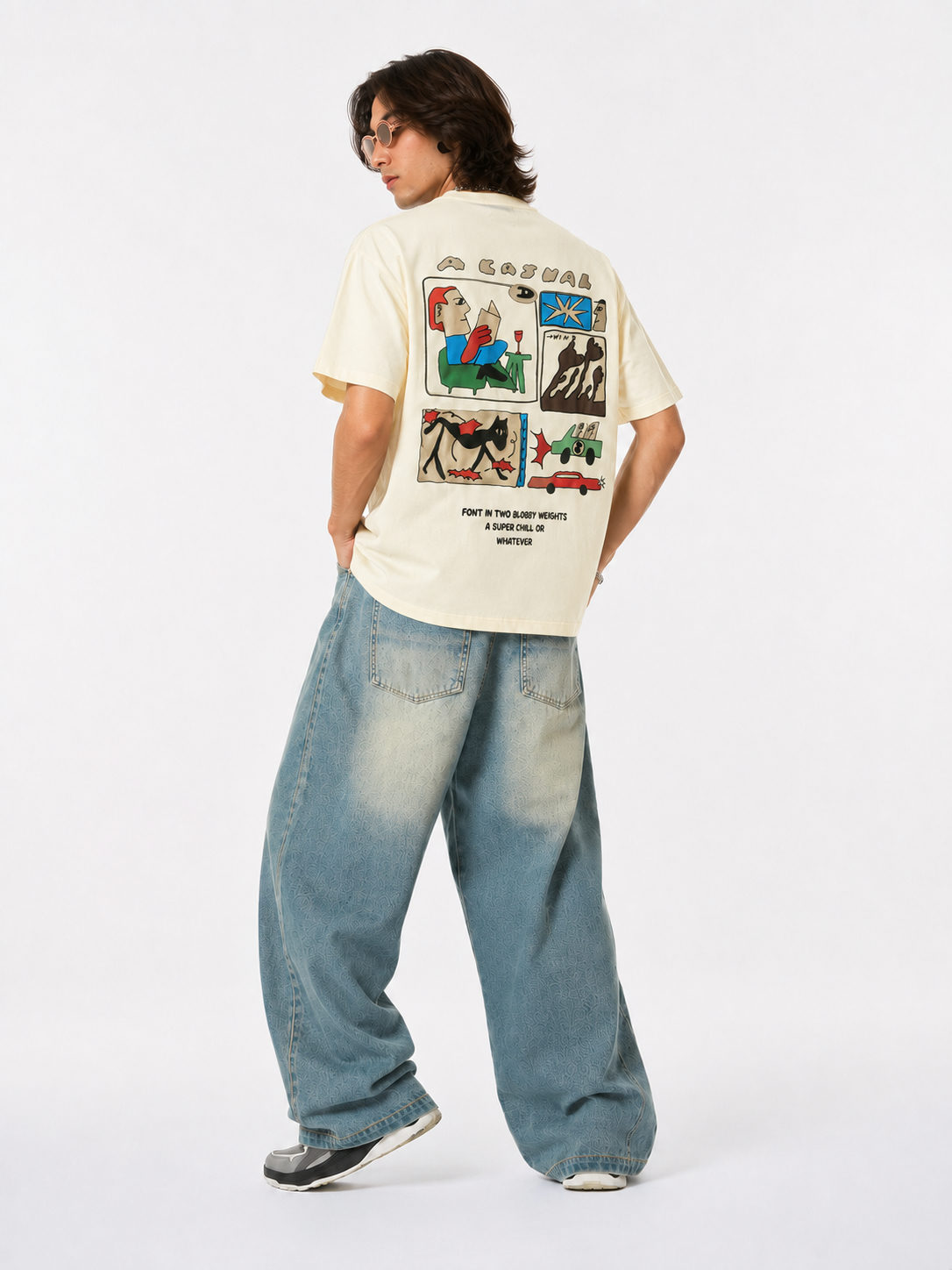 Dapperr Drift A Casual Oversized Tencel Tee – Ivory